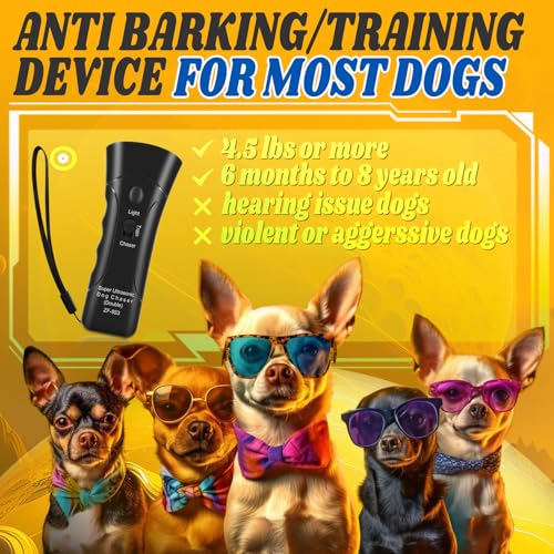 Leonardo HRM16 DOG BARK DETERRENT Anti Barking Control Device, Ultrasonic Anti Barking Device With 3 Modes & Led Light, Dual Sensor Dog Bark Deterrent Dog Barking Control Devices Dog Training Tools thumb #4
