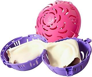 Healeved 2Pcs Bola De Lavagem De Roupa Bolas De Limpeza De Roupa Bola De Lavagem De Sutiã Bola De Lavagem Bola De Lavagem Rosa Anti-Emaranhado Bolas De Máquina De Lavar Bolas De Lavanderia