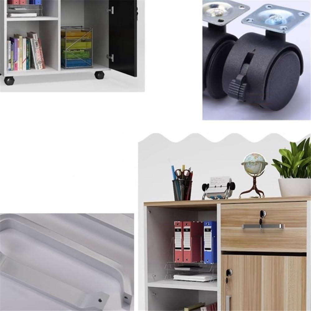 Rosso Mobile Blocco File Cabinet per Office Storage Data Cabinet con Stampante di Archiviazione Ufficio Organizzazione Cabinet Schedario per Documenti