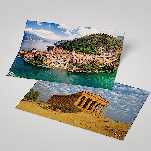 Dear Mapper Pacote de cartões postais de paisagem vintage da Itália 20 peças/conjunto de cartões pos