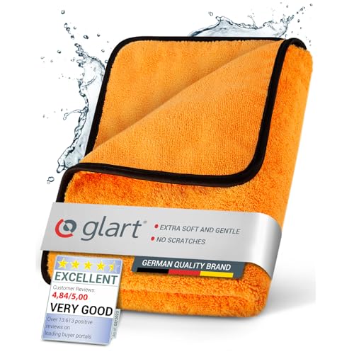 Glart マイクロファイバー 大判 洗車タオル ドイツメーカー 超吸水 クロス 両面使える 厚手 耐久 車 オレンジ 90x60cm 1枚入 44WG Glart マイクロファイバー 大判 洗車タオル ドイツメーカー 超吸水 クロス 両面使える 厚手 耐久 車 オレンジ 90x60cm 1枚入 44WG