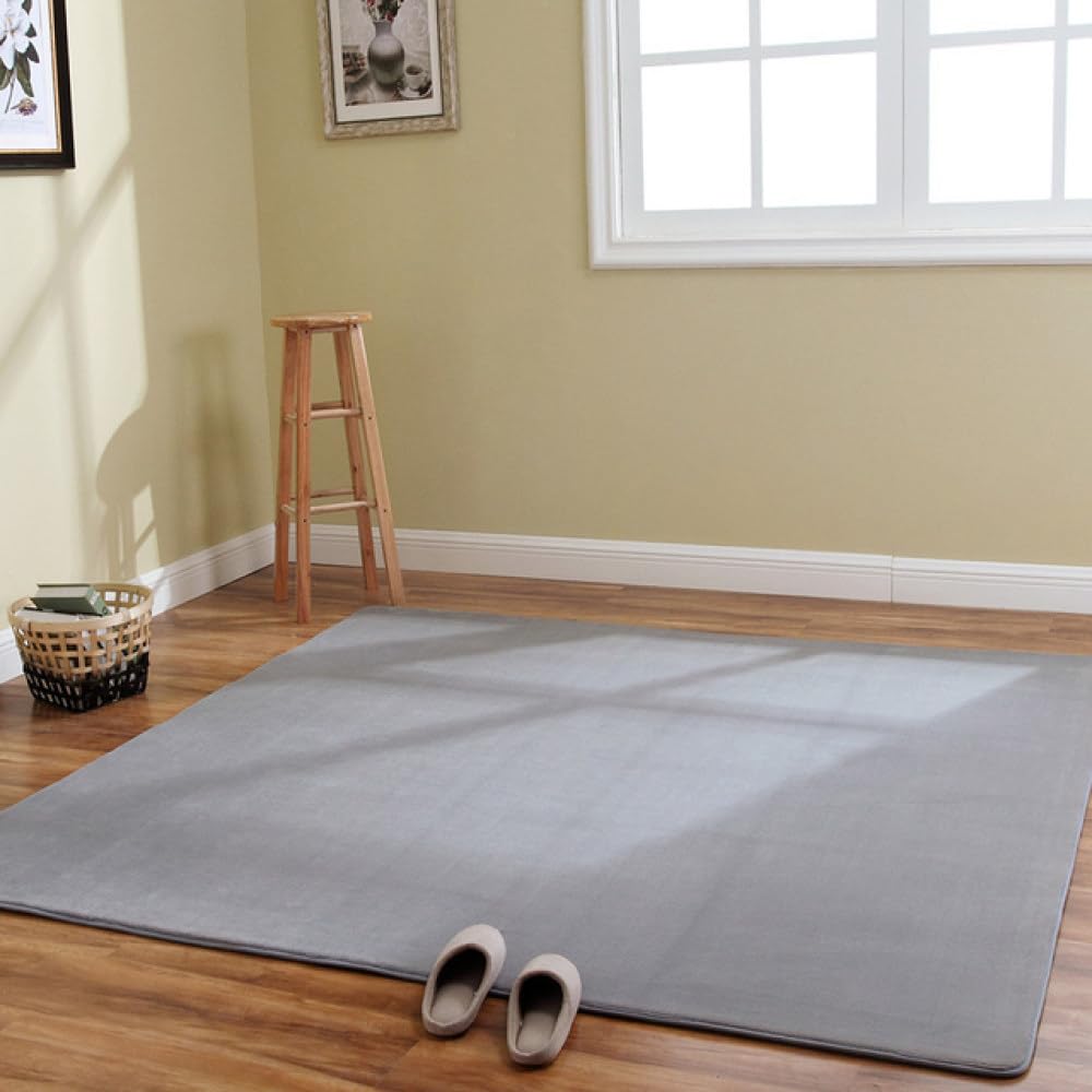 Grand tapis doux salon gris clair 60x120cm pour chevet et chambre