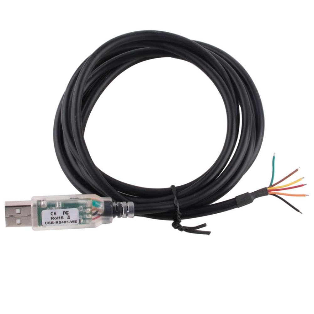 Adaptador convertidor de Puerto Serie USB a RS485 Chip FTDI de Extremo de Cable de 6 Pines Compatible con 10 8 7 XP y OS(Cable Length: 1.8M)