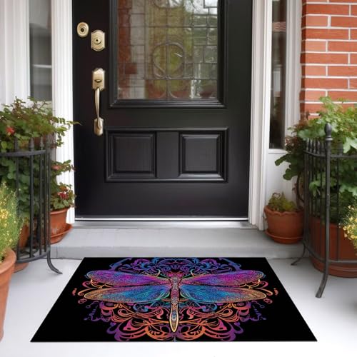 Tapis violet lavable en machine résistant aux taches pour salon - 5