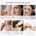 BAIMEI IcyMe Gua Sha & Jade Roller Facial Tools Face Roller and Gua Sha Set for Puffiness and Redness Reducing Skin Care Routine, Self Care Gift for Men Women - Green - Image 5
