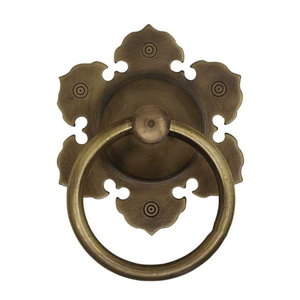 Aldaba para puerta de cobre macizo resistente con diseño vintage rústico