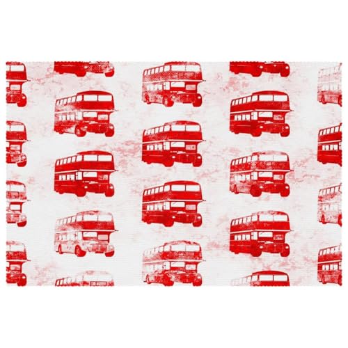 Sets de table faciles à nettoyer Ren en tissu Oxford lavable et résistant