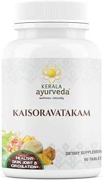 Kerala Ayurveda Kaisoravatakam - Herbal Capsules to Balance Vata & Pitta, Support Healthy Skin, Optimal Circulation, and Healthy Joints, 90 Count
