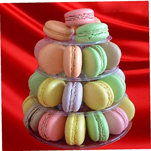 Présentoir Macaron 4 Étages | Support Gâteau Rond Empilable
