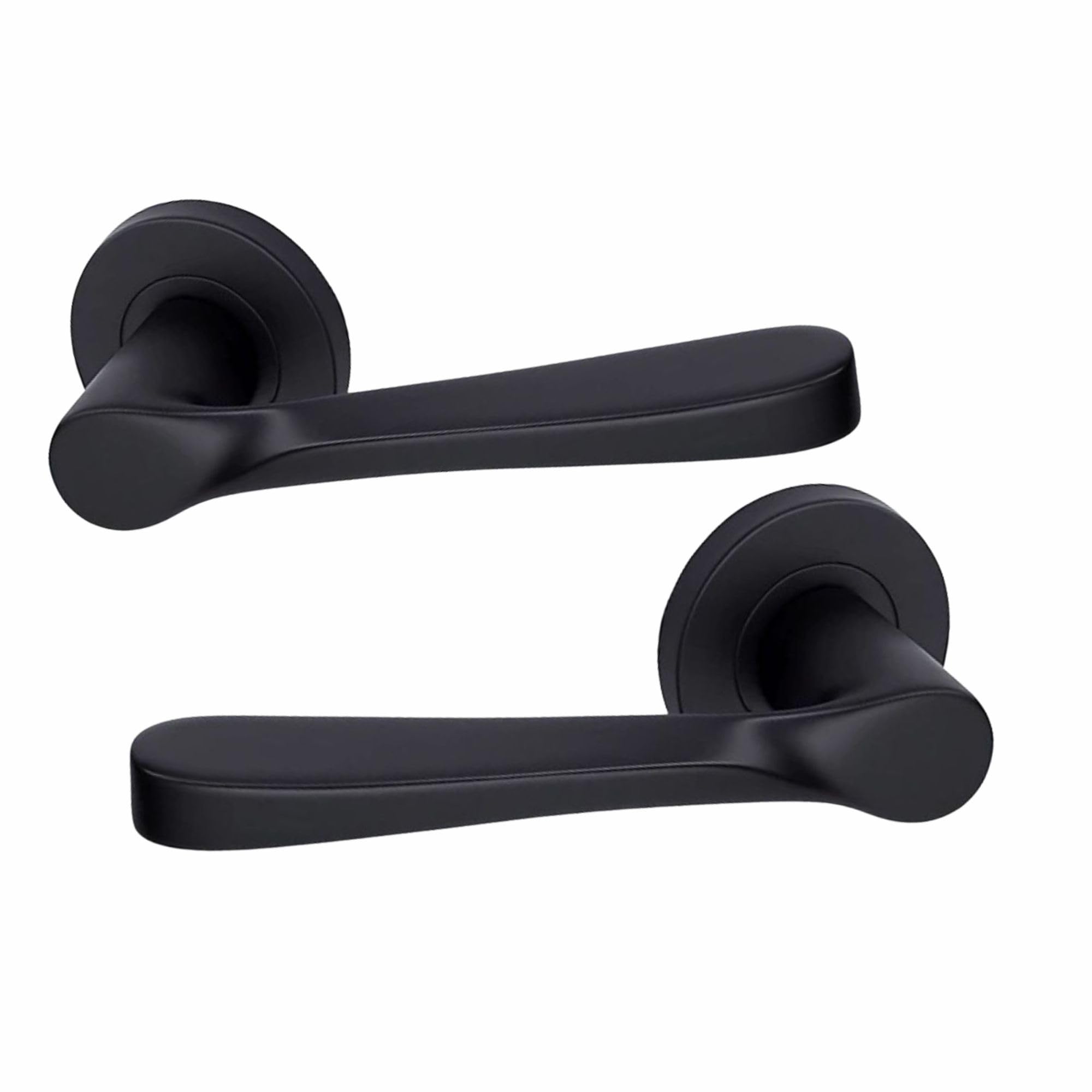 UAP Limited Uap Calla Matte Black Internal Door Handles Pair Premium Zinc Lever Design Black from B&Q