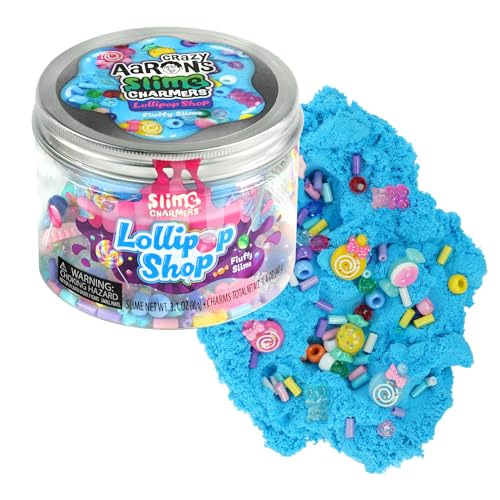 Crazy Aaron's Slime Charmers® - Lollipop Shop - Fluffy Blue Cloud Slime, Sensory Toys for Kids - Creative and Endless Fun, Stress Relief Therapy, Gifts for Girls and Boys - Made in USA