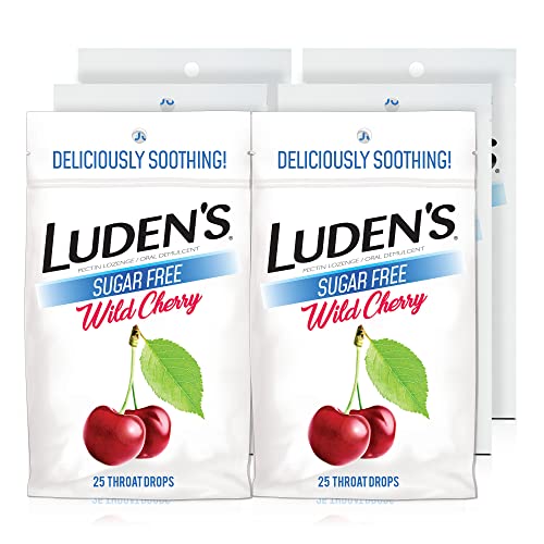 Ludens Sugar Free Wild Cherry Throat Drops, Sore Throat