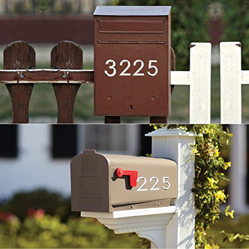 Qunrwe House Address Plaques,Metal House Numbers For Outside,Address Sign Double Mailbox Number 0-9,Personalized Doorplate Decorative Address Numbers For House Home Hotel Office Garden Wall Plaque #TOP6