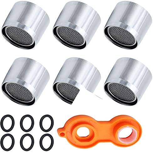 Lovshine Faucet Aerator Stainless Steel Filter 23Mm Male Threads Kitchen Sink Aerator With Abs Bubbler Wrench For Kitchen Bathroom - 6Pcs #TOP1