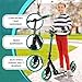 SereneLife Kick Scooter for Adults, Teenagers and Kids - 2 Wheel Scooter With Adjustable T-Bar Handlebar - Alloy Anti-Slip Deck - Portable Folding With Carrying Strap - Aqua