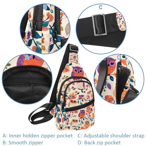 Sac à dos à bandoulière multicolore avec sangle réglable ergonomique