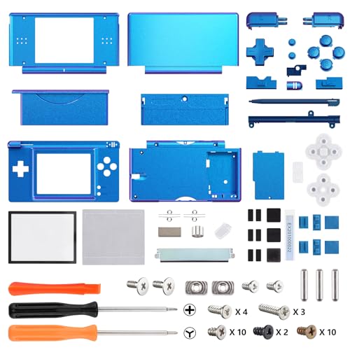 Image of eXtremeRate Chameleon Purple Blue Replacement Full Housing Shell for Nintendo DS Lite, Custom Handheld Console Case Cover with Buttons, Screen Lens for Nintendo DS Lite NDSL - Console NOT Included