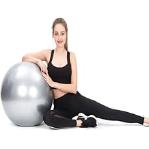 Leyaton 75 CM Pilates Topu Pompa Dahil, Tek Ebat, PLT3, Gri