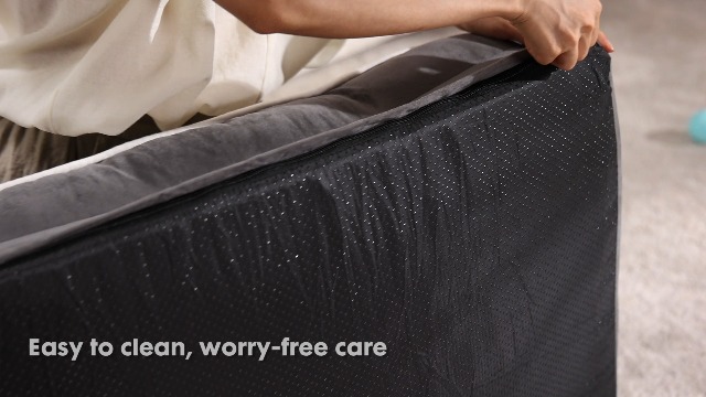 Sweetcrispy Orthopedic Dog Bed, XL Large Memory Foam Puppy Cat Bed with Washable Waterproof Removable Cover & Non-Slip Bottom for Pet Calming Sleeping (42"x32", Gery) - image 8