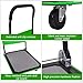 660 lbs Heavy-Duty Folding Platform Cart with 360° Swivel Wheels - Steel Utility Hand Truck for Warehouse Storage (Green)