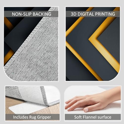 Tapis salon triangles géométriques gris 180x240cm moderne doux - 8