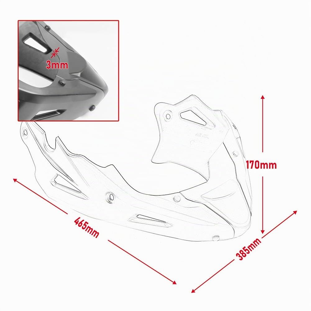 Moto CB650R CB650F CB650FE Ventre Inférieur Bas Ventre Pan Moteur Spoil Carénage Couverture Cadre Garde pour CB 650R 650 R CB 650F 2014 2015 2016 2017 2018 2020 2021 2022 2023 (Noir)