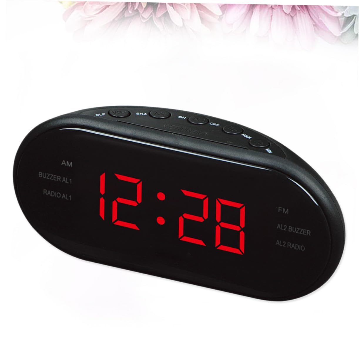 Reloj Despertador Digital con Radio Am FM Dual y Función Snooze Proyector de para Mesita de Noche