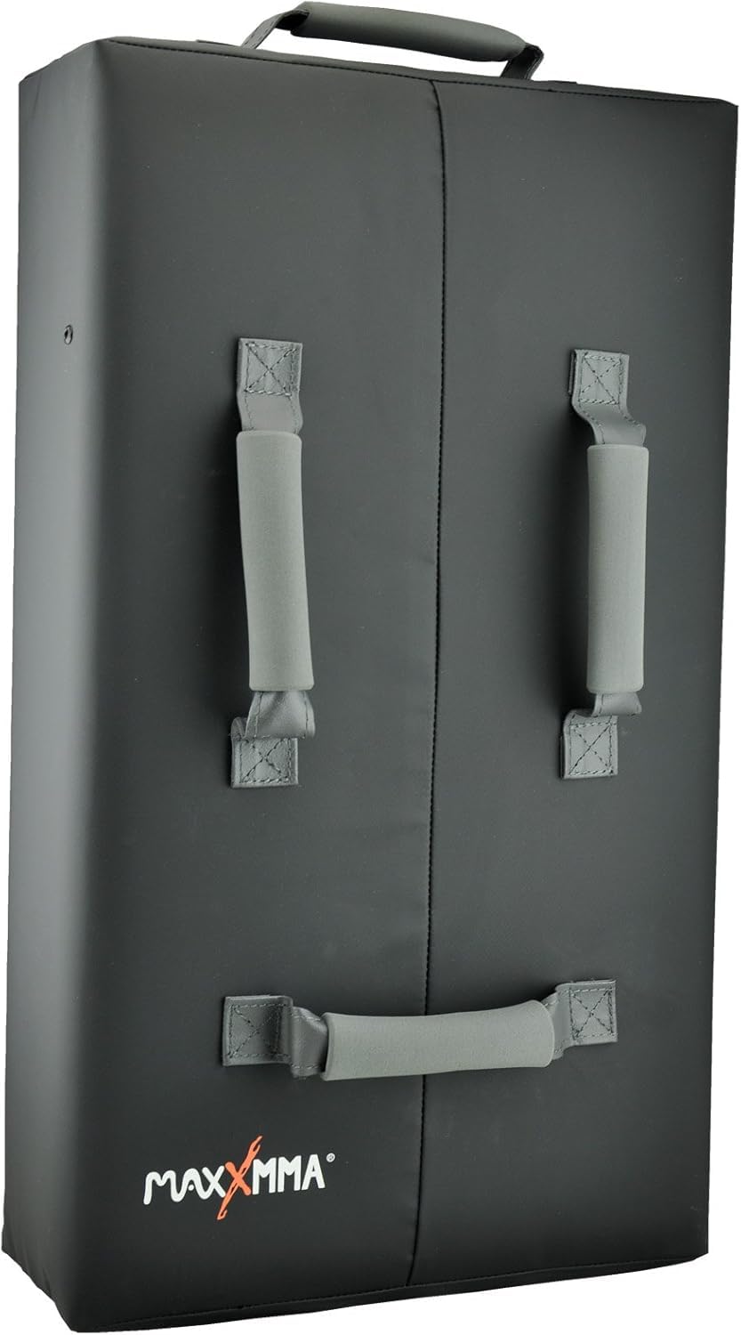 MaxxMMA Kickshield Schlagpolster – 63,5 x 38,1 cm, 15,2 cm Dicke für Kickboxen Thaiboxen MMA Karate – Mit Verstärkten Griffen & Kreuzstichnaht