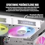 CORSAIR iCUE LINK RX140 RGB 140 mm PWM Wentylator - Magnetyczne Łożysko Kopułkowe - Pojedynczy Wentylator - Biały