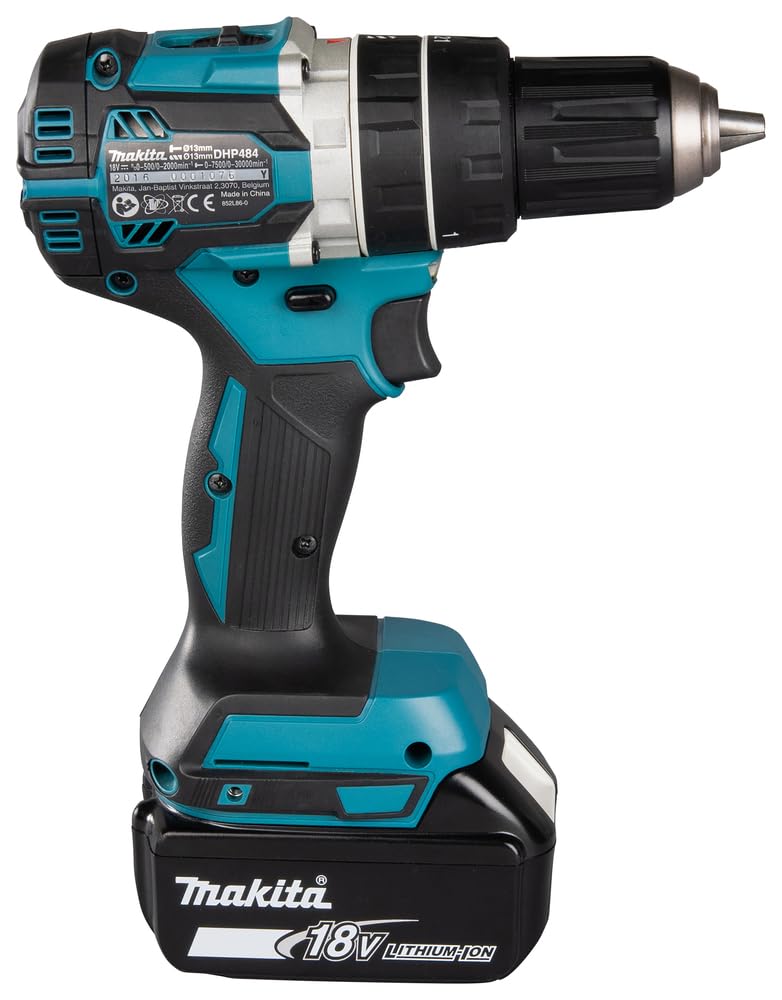 Makita DHP484RTJ Taladro, 450 W, 18 V, Negro, One size