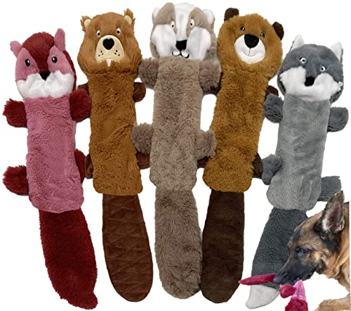 Jalousie 5 Pack Stuffingless Dog Squeaky Toys Dog Toy Dog W/ Durable Liner No Stuffing Dog Toy - Dog Toys For Pets Dogs No Stuffing Dog Squeaker Toy For Medium Large Dogs #TOP20