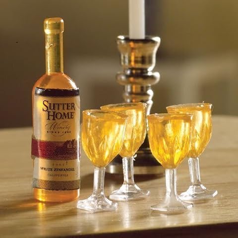The Dolls House Emporium Wine Bottle and Glasses Set Cover