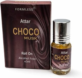 Formless Choco Musk 3ml Attar Unisex – Premium Chocolate Musk Fragrance Oil, Long Lasting Alcohol-Free Perfume, Sweet Scen...