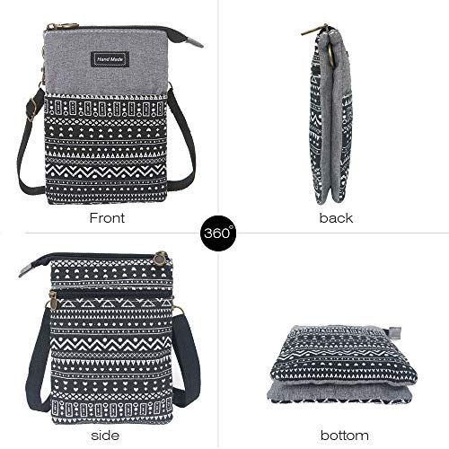 Image of Roomy Cell Phone Purse Wallet Small Crossbody Bags For Women teen girlsl | Small crossbody bags for women with Shoulder Strap,mini thread wallet,cute canvas travel purse tiny purse