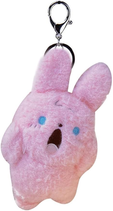 HSYHERE Men Women Boy Girl Super Cute Funny Novelty Screaming Animal Cat Rabbit Keychain Soft Bag Pendant Metal Key Ring