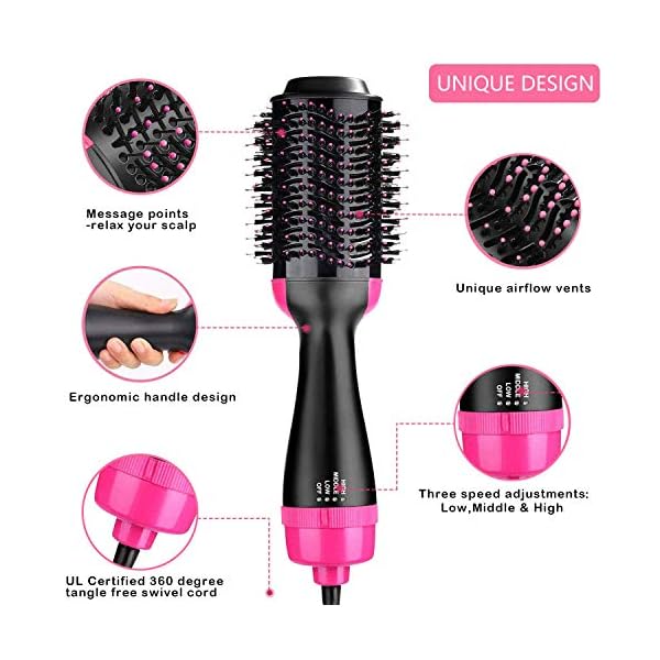 Hair-Dryer-Brush-Hot-Air-Brush-Professional-One-Step-Hair-Dryer-Volumizer-3-in-1-Upgrade-Anti-scald-Negative-Ionic-Technology-Hair-Straightener-Brush Hair Dryer Brush Hot Air Brush Professional One Step Hair Dryer & Volumizer 3 in 1 Upgrade Anti-scald Negative Ionic…