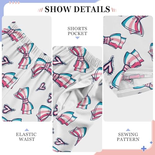 Cute Bow Tie Hand Drawn Boys Pants for Kids Jogger Pants with Pockets S-XL4