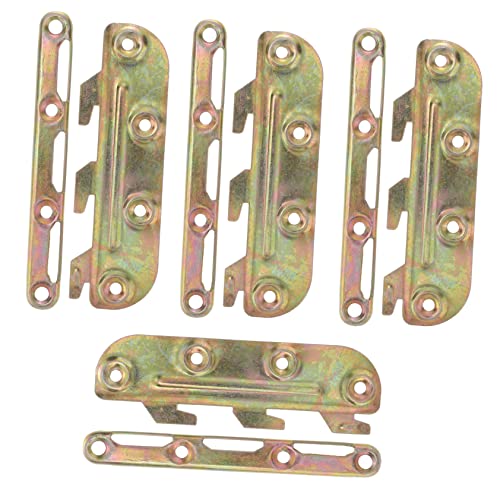 4 Sets Bed Rail Bracket Bed Rail Fasteners Bed Hardwares Bed Brackets Bed Rail Hooks Headboard Brackets for Metal Bed Frame Bed Frame Hardwares Brackets Bed Frame Brackets