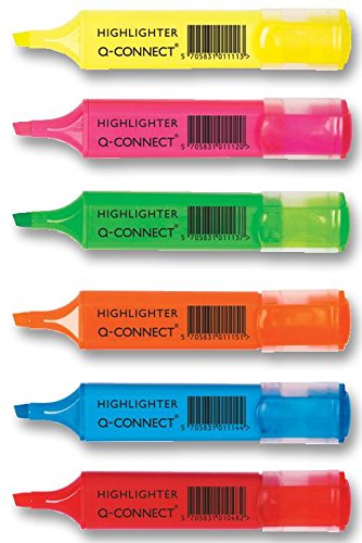 Q-Connect Assorted Highlighter Pens (Pack of 6) KF01909