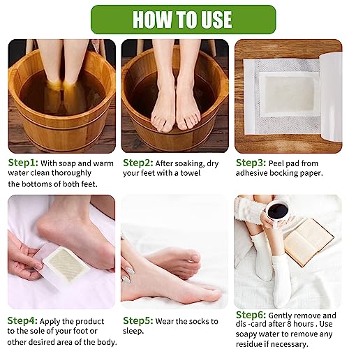 Deep Cleansing Foot Pads Natural Bamboo Vinegar Premium Ginger Foot Pad for Foot and Body Care Sleep & Feel Better All Natural(20 Pack) - Image 6