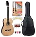 Classic Cantabile AS-851 7/8 Konzertgitarre Starter Set (Komplettes Anfänger Set mit Klassik Gitarre, Gigbag Tasche, Nylonsaiten, Lehrbuch/Schule, 3x Plektren und Stimmpfeife)