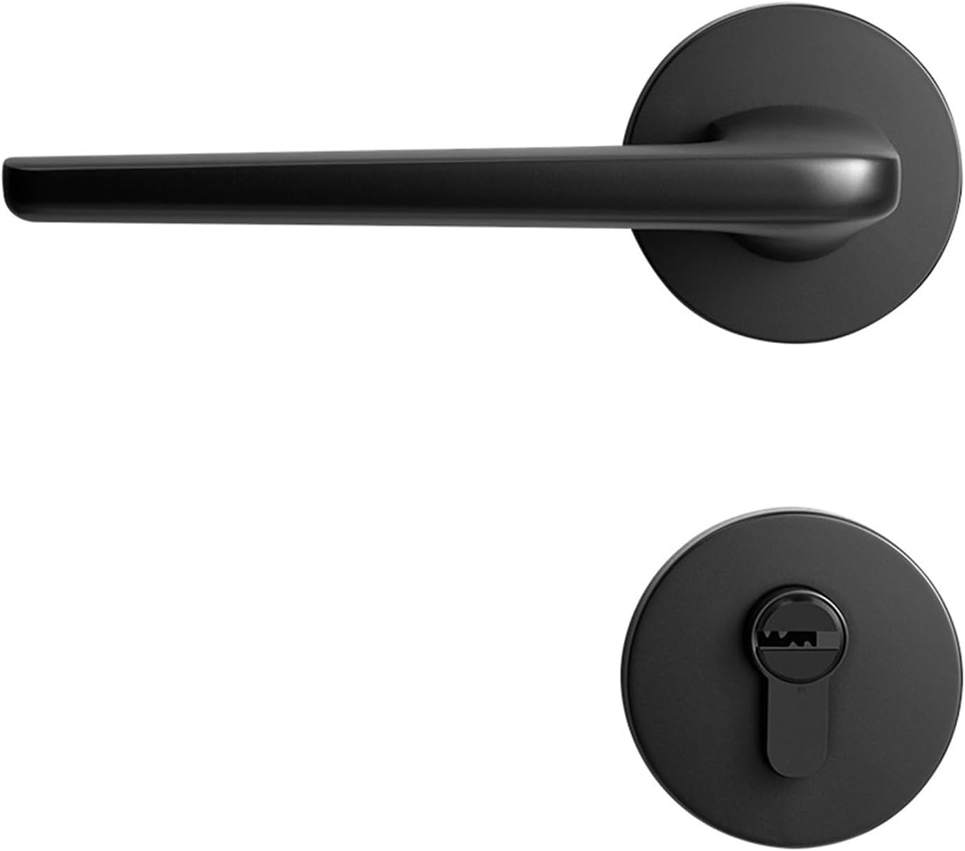 Simple Door Lock Indoor Bathroom Lock Bedroom Door Lock Handle Lock Bedroom Door Lock Magnetic Silent Black Door Lock(Magnetic Lock Body)