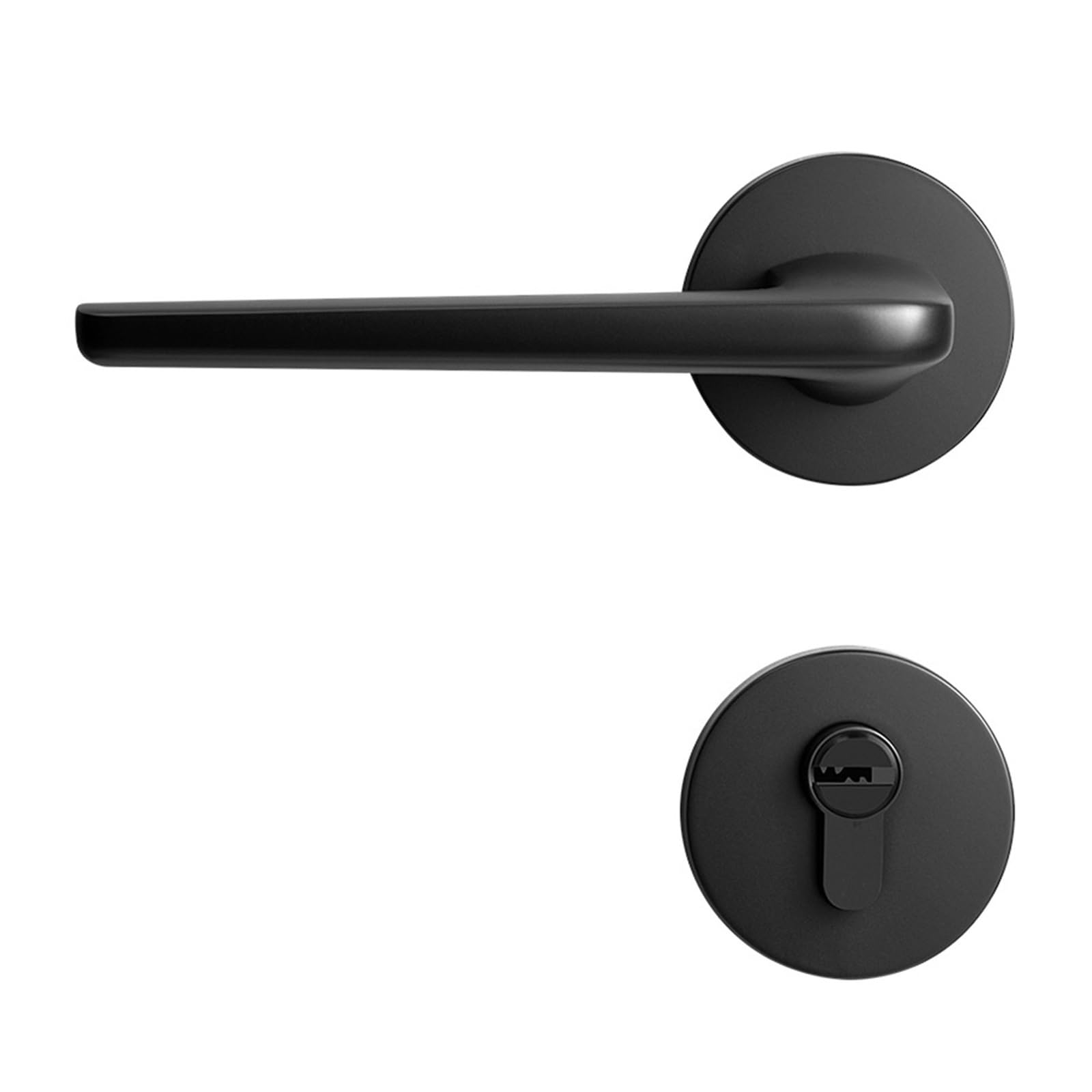 NYRXRYTCA Simple Door Lock Indoor Bathroom Lock Bedroom Door Lock Handle Lock Bedroom Door Lock Magnetic Silent Black Door Lock(Black silent door lock)