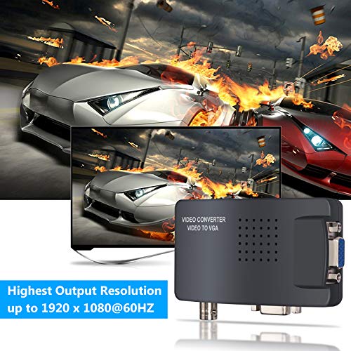 image for eSynic CCTV Camera BNC S-Video VGA to VGA Converter Box PC to TV VGA I