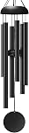 Chimes de vent Décor extérieur, 32 Couches Tone profonde Windchimes avec 6 Tubes en aluminium épais, Chimes à vent en métal pour l'extérieur, Meilleur cadeau pour les femmes grand-mère maman, Noir