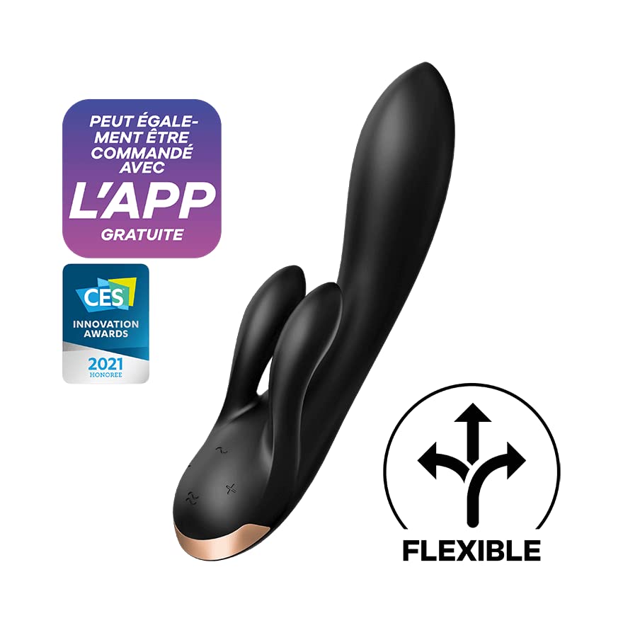 Satisfyer Double Flex Connect vibro-masseur rabbit connecté application Bluetooth - 2