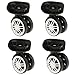 Baoblaze 4 Pieces 360 Swivel Luggage Wear Resistant Wheel Suitcase Replacement Repair Wheels Dual Roller Bearing Caster Roller (4pcs Without Brake&Screws)