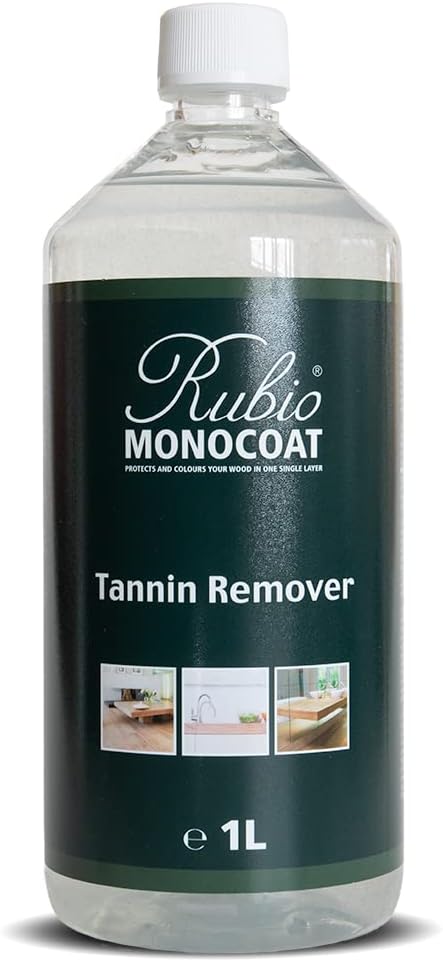 Rubio Monocoat Tannin Remover | Effective Stain & Spot Remover for Indoor & Outdoor Wooden Surfaces | Clear Wood Maintenance Treatment | 0.5 Liters