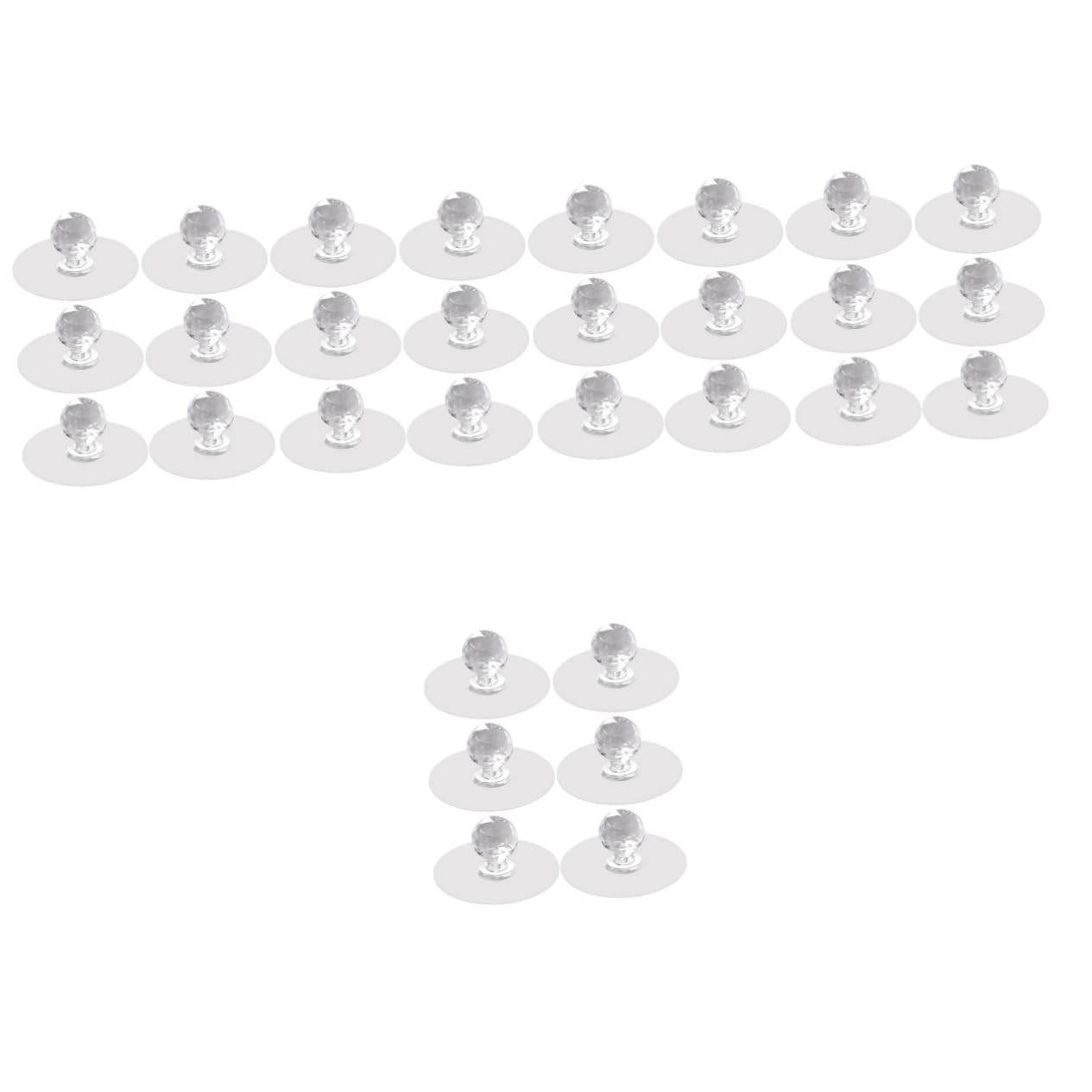Poignées de tiroir adhésives boutons de meuble transparents pour rénover sans percer