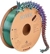 Sovol Tri Color Silk PLA Filament 1,75 mm, 3D-printer zijdefilament 1 kg (2,2 LBS), zijdebrons/Li...